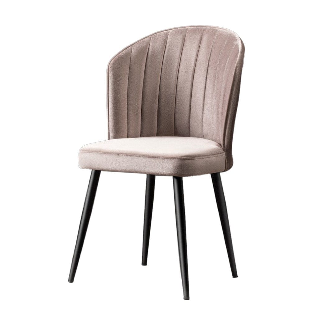 Set di 4 sedie da pranzo in tessuto Rubi Cappuccino (3)