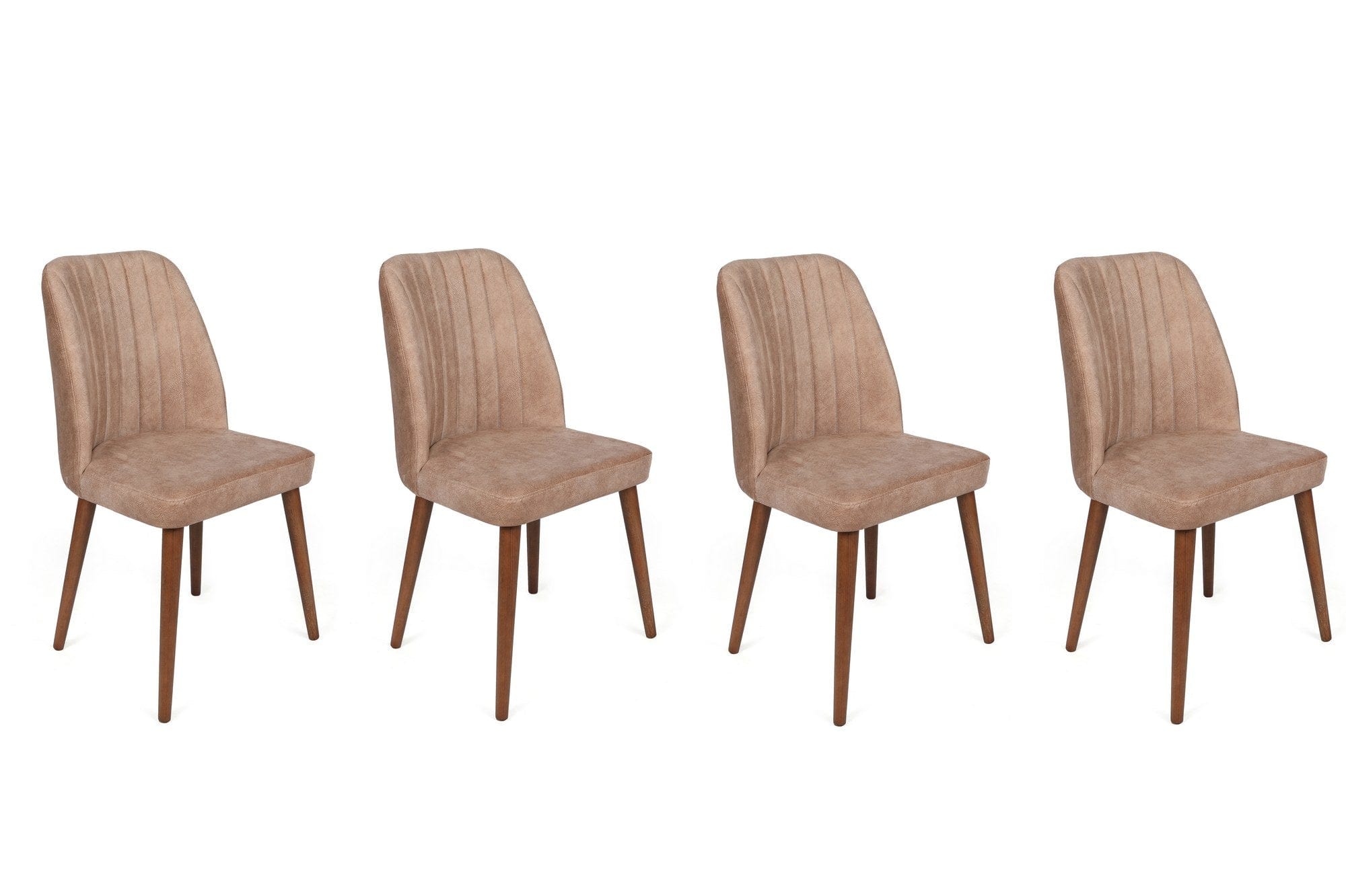 Set di 4 sedie da pranzo in velluto Alfa 463-V4 Beige