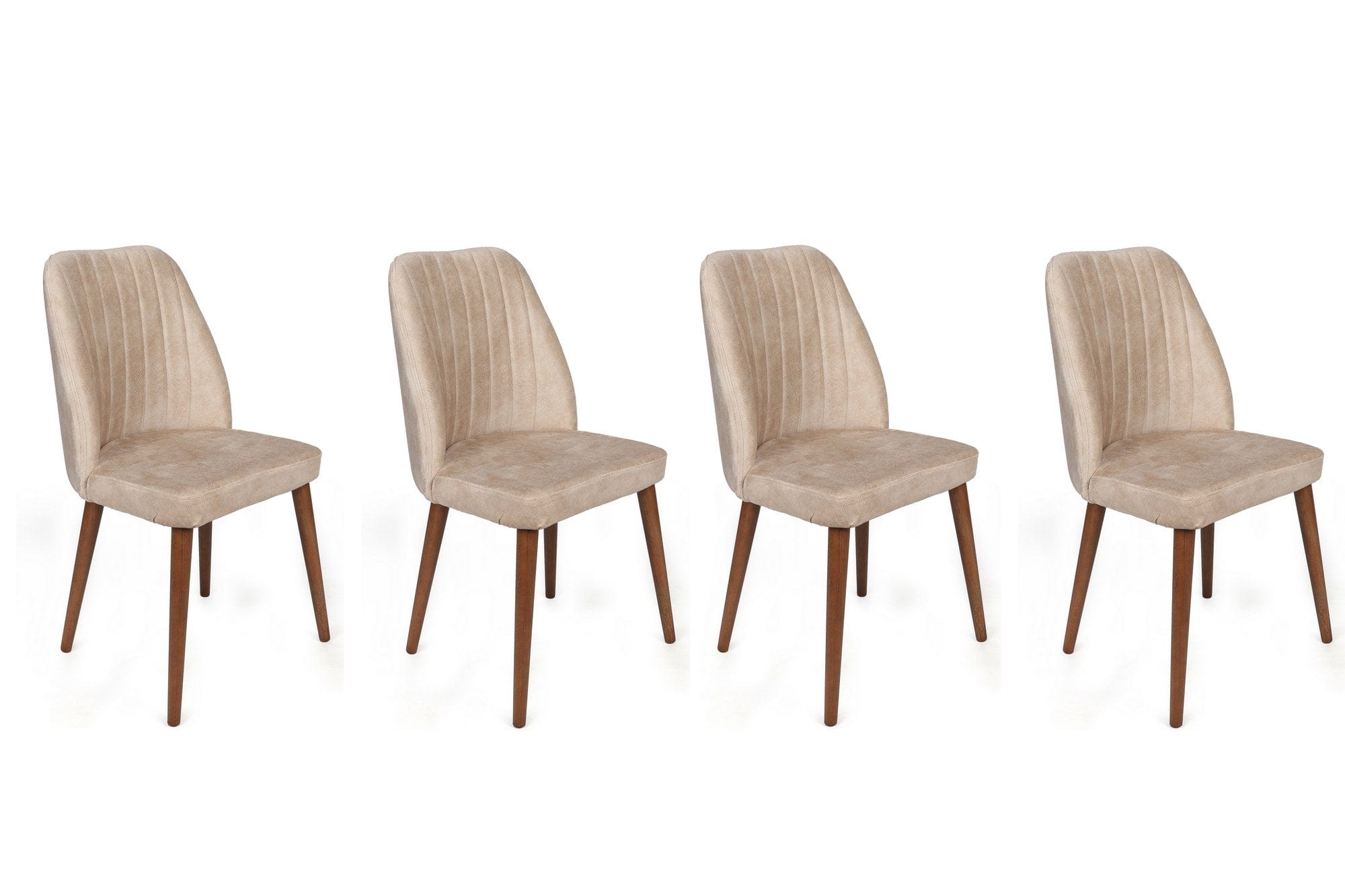 Set di 4 sedie da pranzo in velluto Alfa 464-V4 Crema