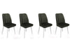 Set di 4 sedie da pranzo in velluto Alfa 492-V4 Verde