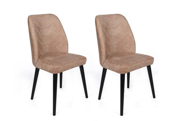 Set di 4 sedie da pranzo in velluto Dallas 523-V4 Cappuccino (3)