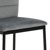 Set di 4 sedie da pranzo in velluto Dia Grigio (3)