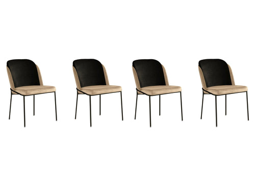 Set di 4 sedie da pranzo in velluto DR - 145 V4 Beige