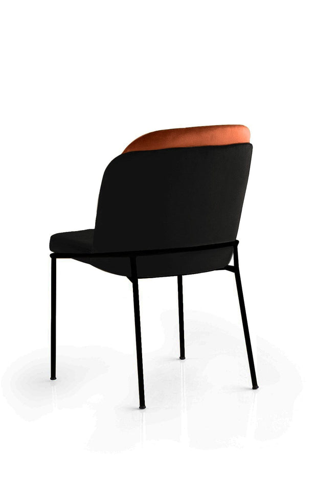 Set di 4 sedie da pranzo in velluto DR - 147 V4 Ruggine (2)