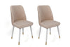 Set di 4 sedie da pranzo in velluto Hugo 407-V4 Crema (1)