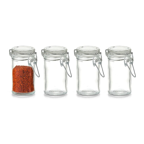 Set di 4 vasetti Mini, chiusura ermetica, 100 ml, Ø 4,5xH8,4 cm