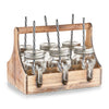 Set di barattoli con cannuccia e supporto in legno, 450 ml, Bevanda, 7 pezzi, L29xL22,5xH22,1 cm