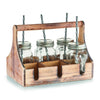 Set di barattoli con cannuccia e supporto in legno, 450 ml, Bevanda, 7 pezzi, L29xL22,5xH22,1 cm (3)