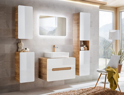 Set mobili da bagno Aruba Grande Bianco, 6 pezzi