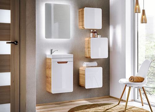 Set mobili da bagno Aruba Piccola Bianco, 6 pezzi