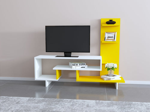 Set mobili soggiorno Simge Giallo, 2 pezzi