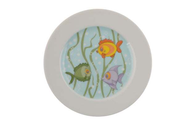 Set stoviglie per bambini in porcellana Fish Multicolore, 5 pezzi (3)