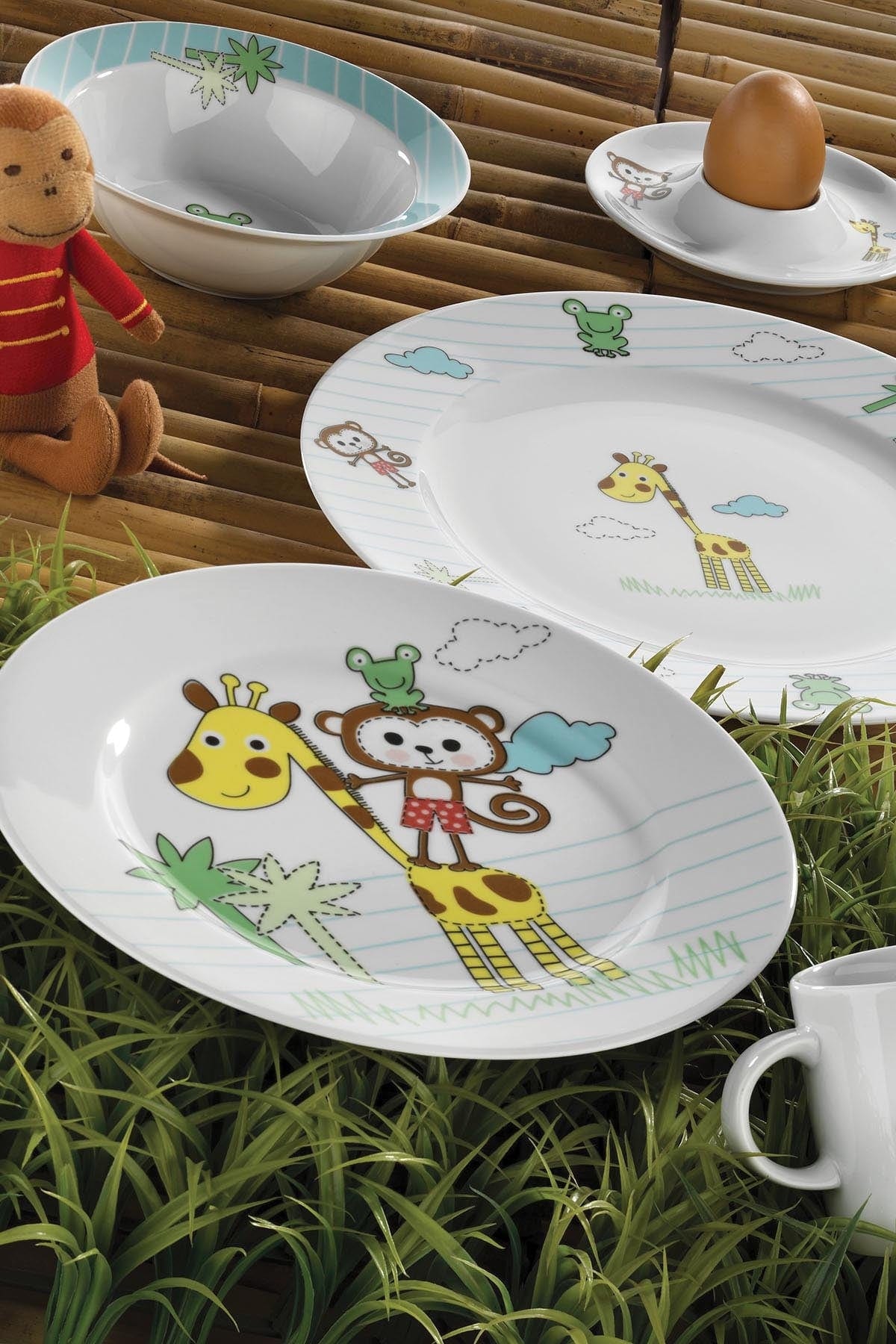 Set stoviglie per bambini in porcellana Jungle Multicolore, 5 pezzi (1)