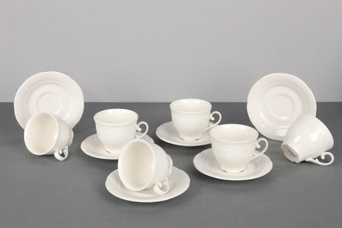 Set tazza caffè e piattino Julia Bianco, 12 pezzi (1)