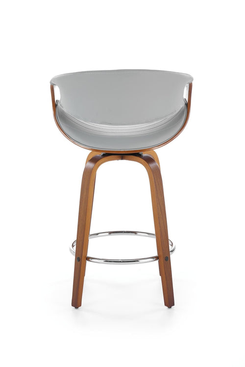 Sgabello da bar in ecopelle H123 Grigio (1)