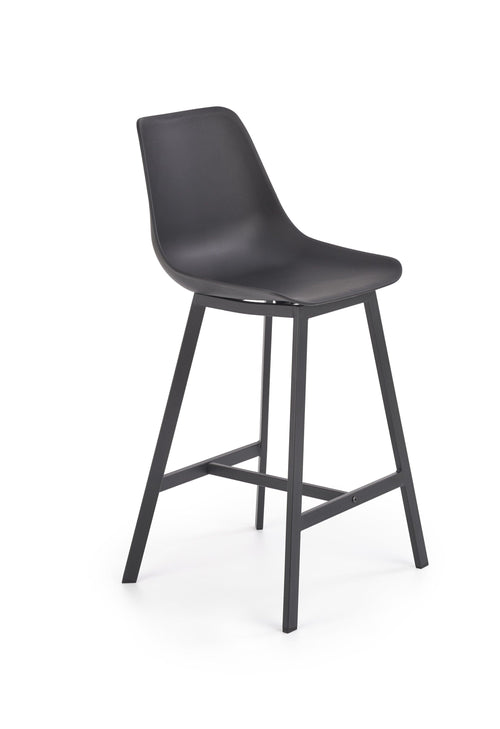 Halmar Sgabello da bar in plastica e metallo H99 Nero