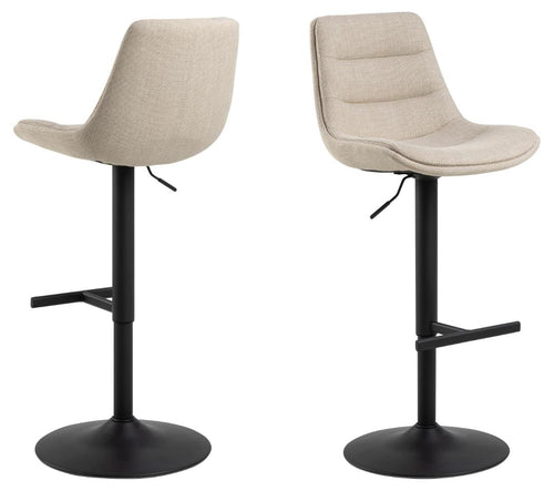 Actona Sgabello da bar in tessuto Adisa Beige