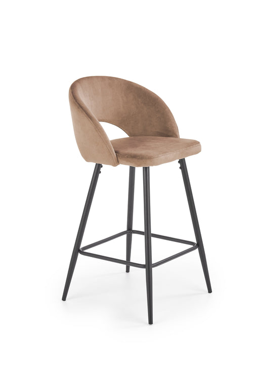 Halmar Sgabello da bar in velluto H96 Beige