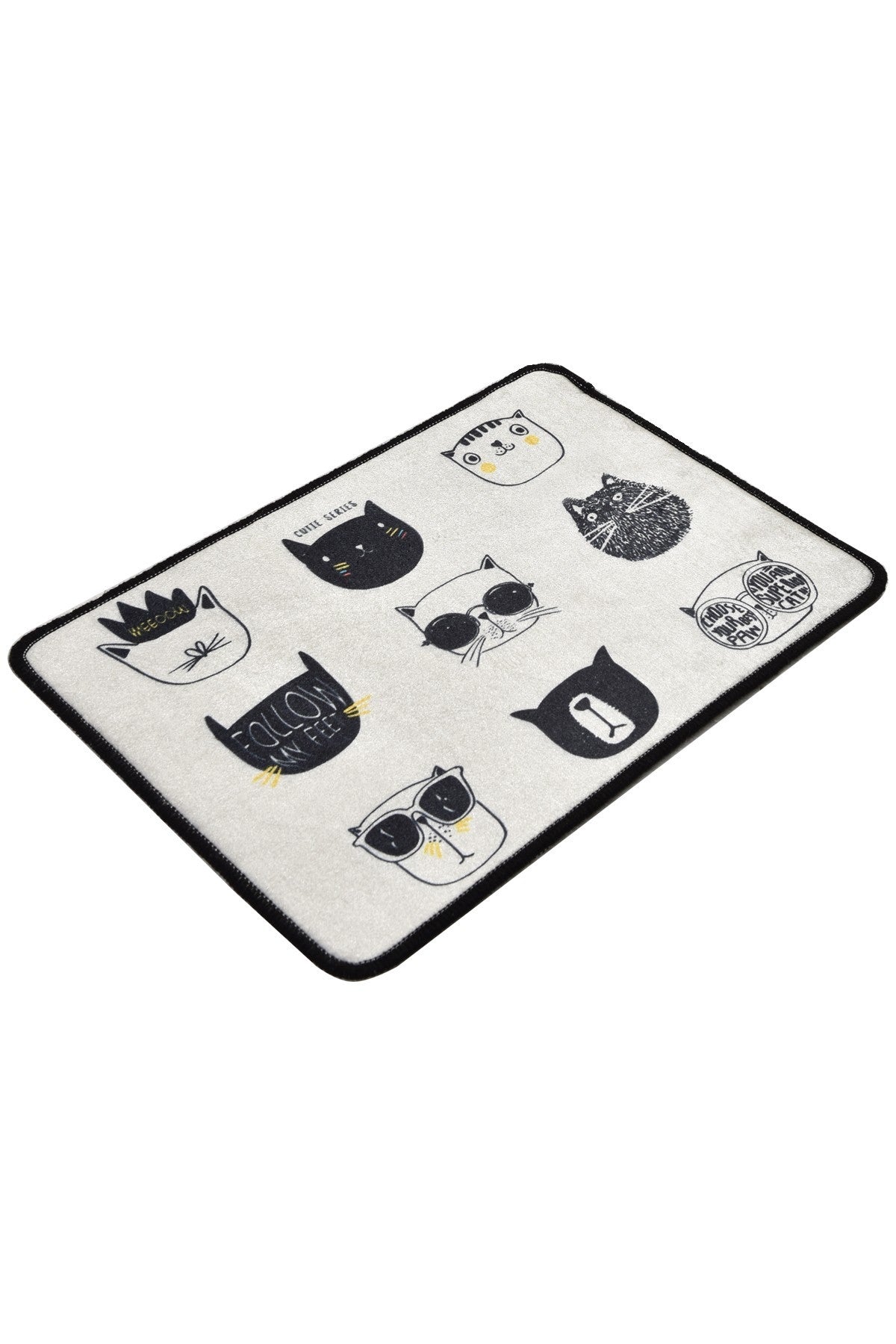 Tappetino per bagno Cutie Bianco e Nero, 40 x 60 cm (1)