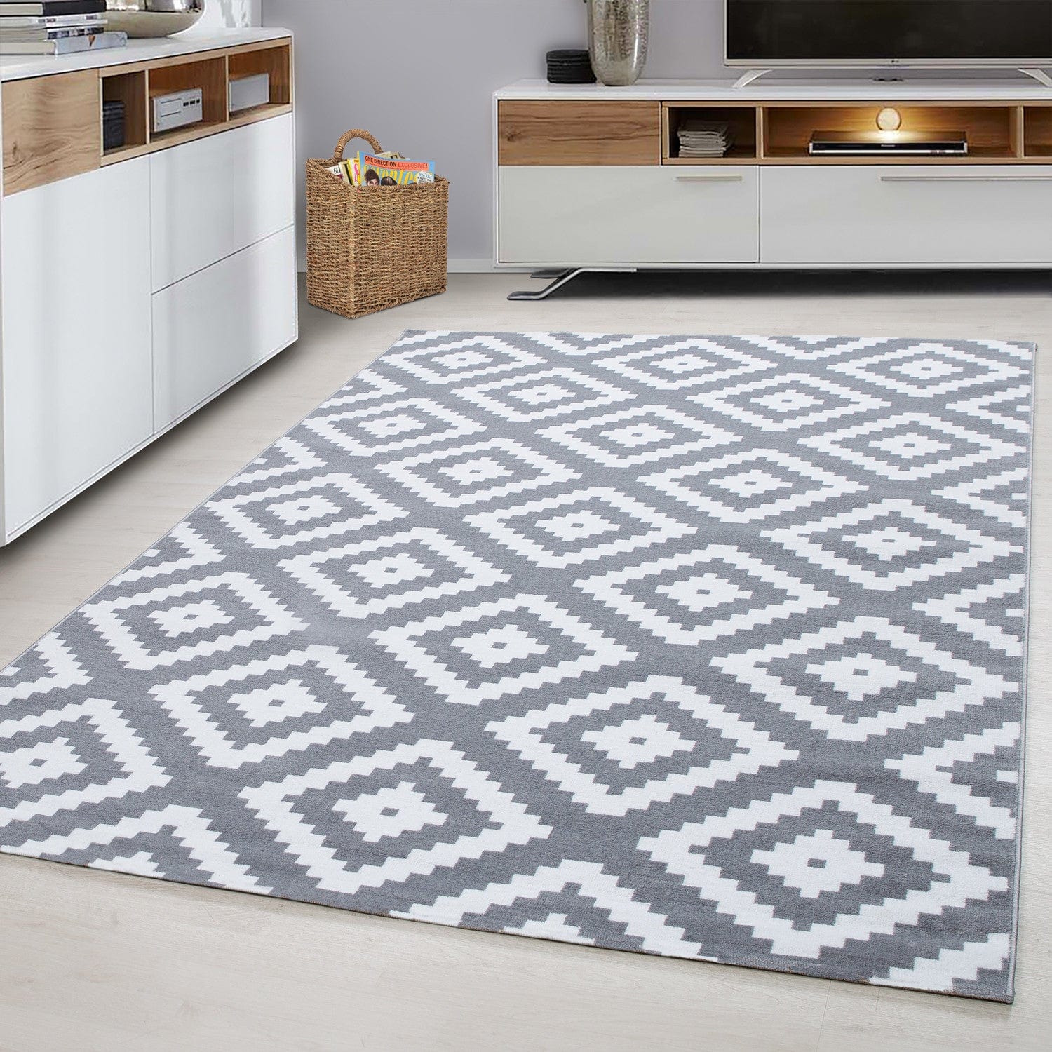 Ayyildiz Teppiche Tappeto Plus 8005 Geometric Grigio