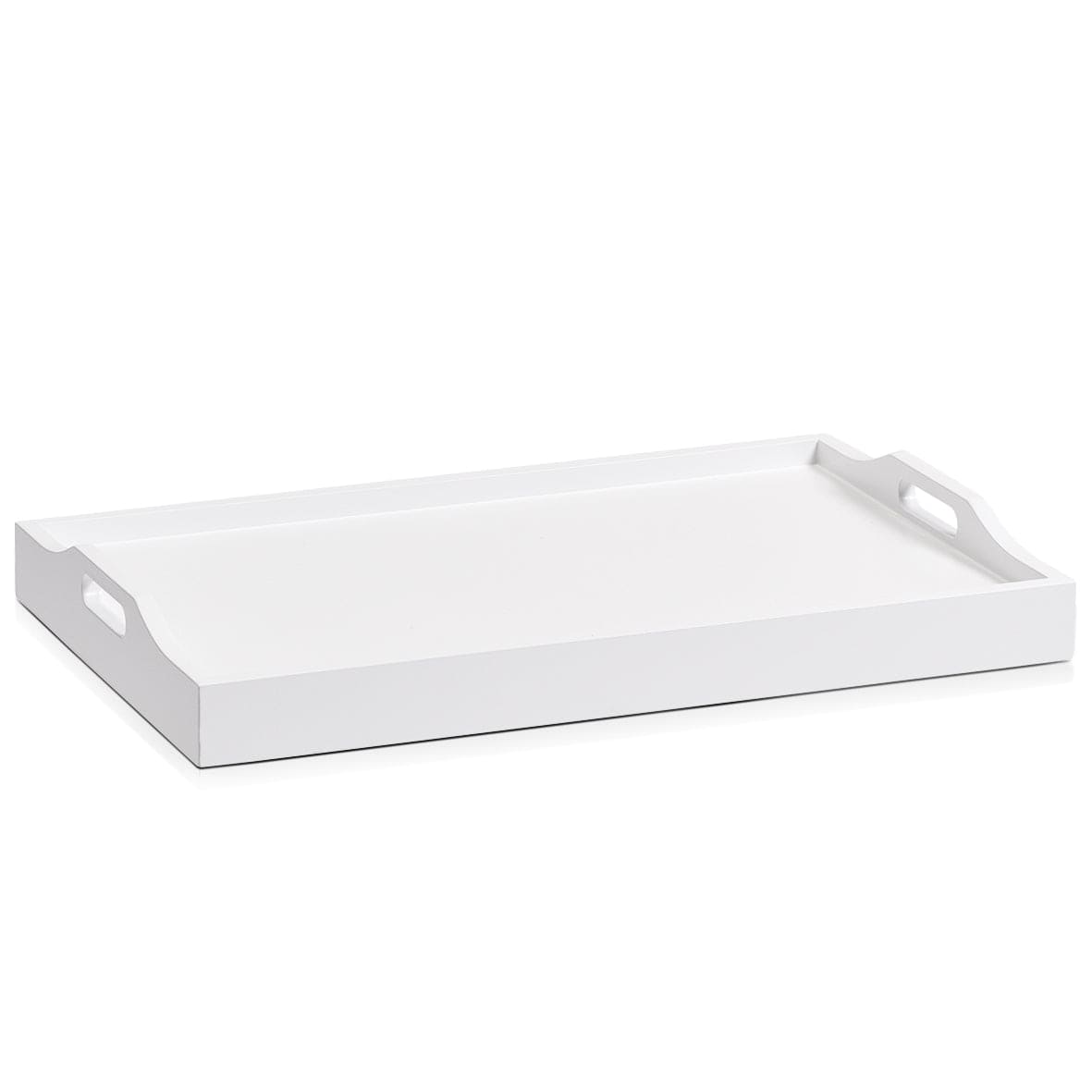 Zeller Tavolo da letto pieghevole, MDF bianco, L56,5xL35,5xH27 cm