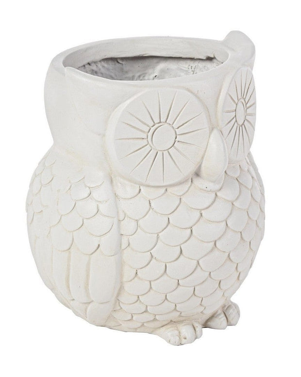 Bizzotto Vaso da fiori Garden Owl Avorio