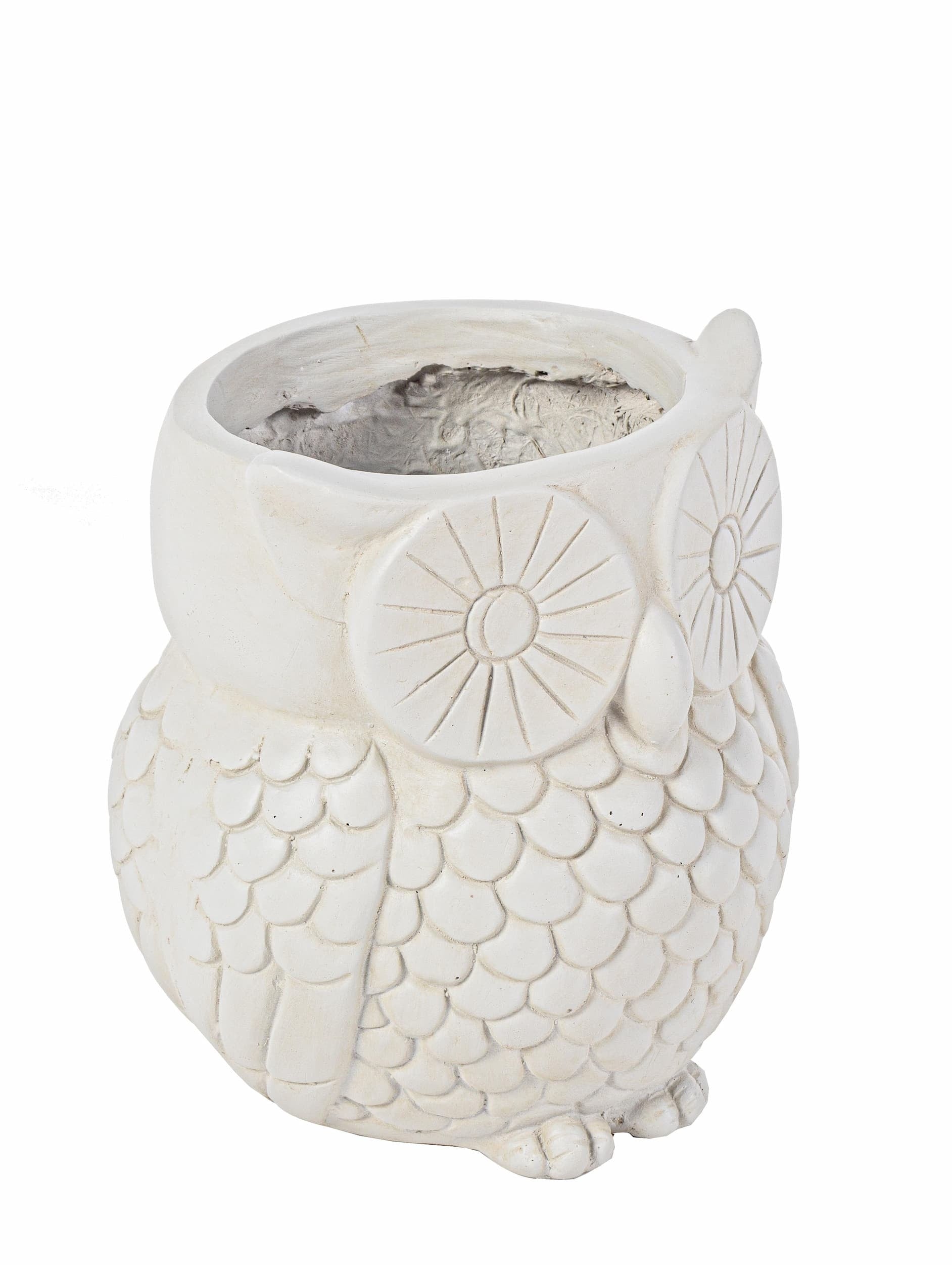 Bizzotto Vaso da fiori Garden Owl Piccola Avorio