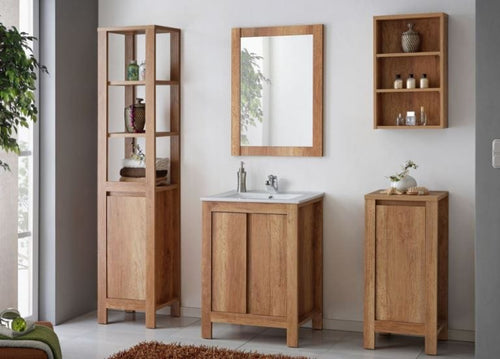 Comad Armadietto bagno alto con 1 anta Classic Naturale