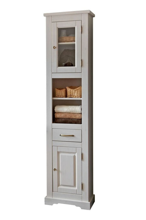 Comad Armadietto bagno alto con 2 ante e 1 cassetto Romantic Bianco