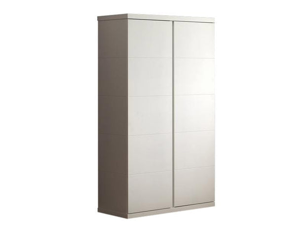 Vipack Armadio in legno di pino e MDF a 2 ante, per bambini e ragazzi Lara White, L110xL57xH204,5 cm