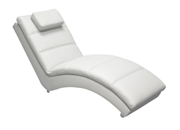 Bizzotto Chaise longue in ecopelle Yvonne Bianco