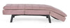 Bizzotto Chaise longue in velluto Bea Rosa