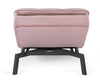 Bizzotto Chaise longue in velluto Bea Rosa