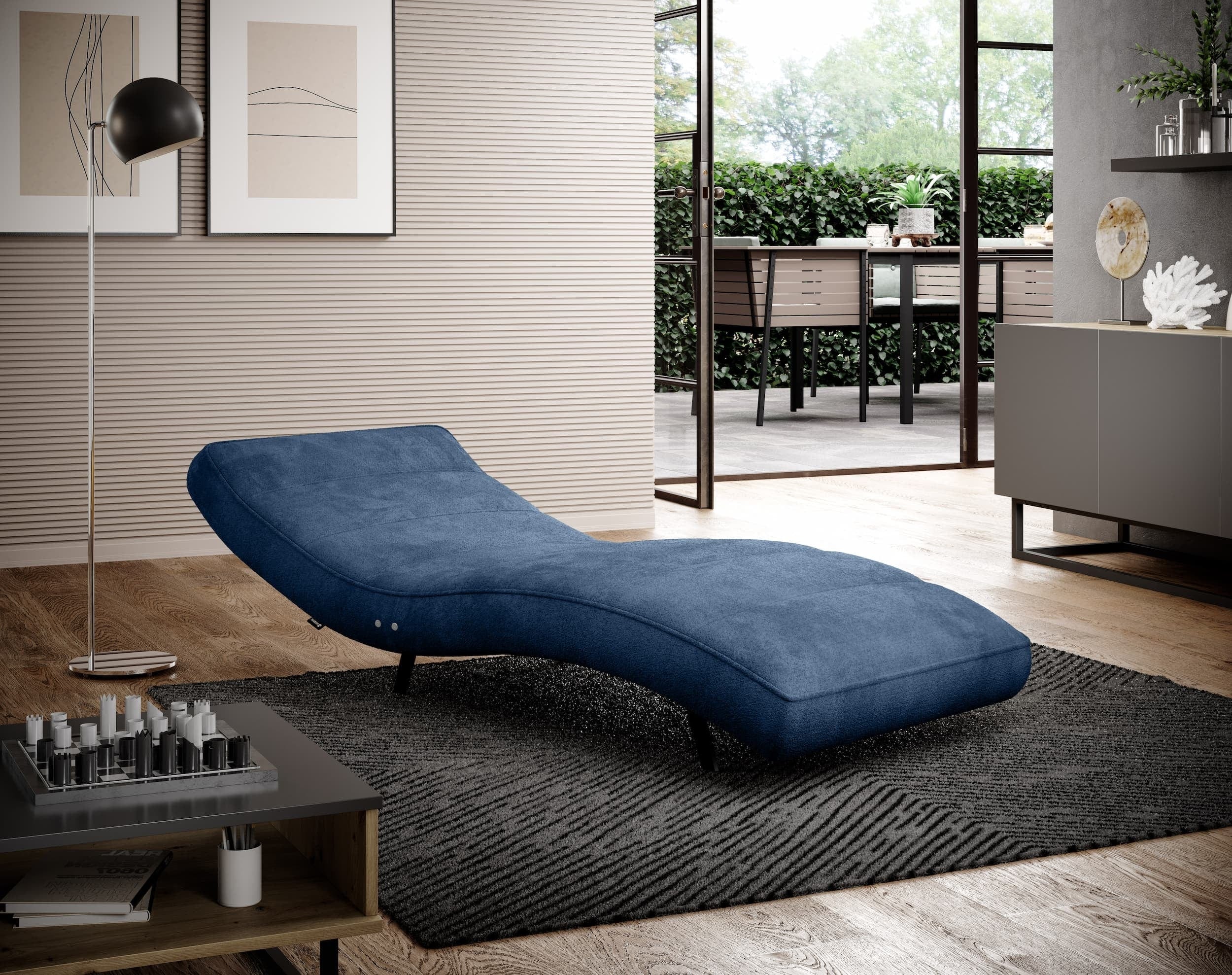 Wersal Chaise longue reclinabile Kobe Blu