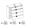 Szynaka Comò a 4 cassetti Desjo 11 Rovere San Remo, l110xL42xH93 cm