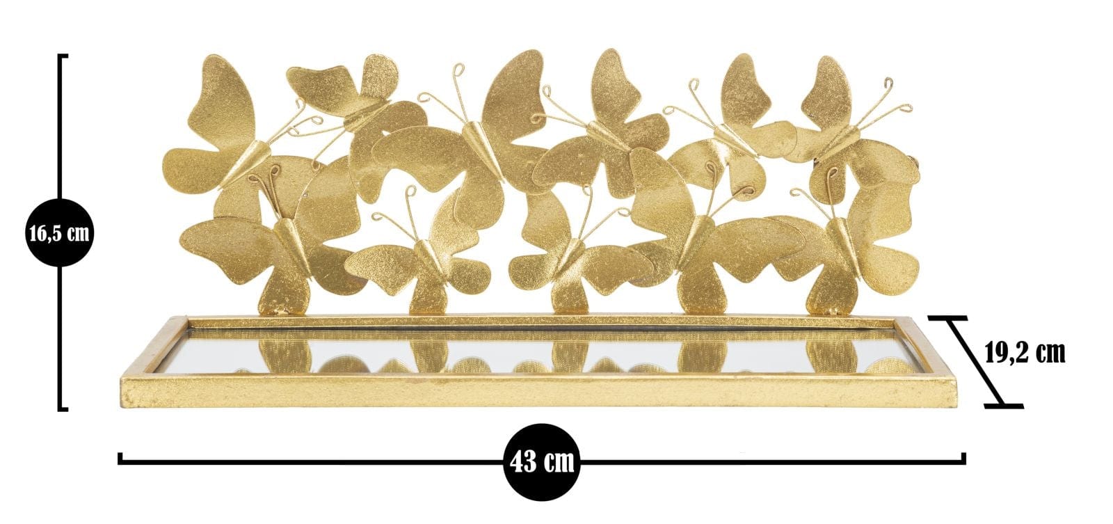 Mauro Ferretti Comodino Mensola Butterflies Coppia cm 43x19,2x16,5