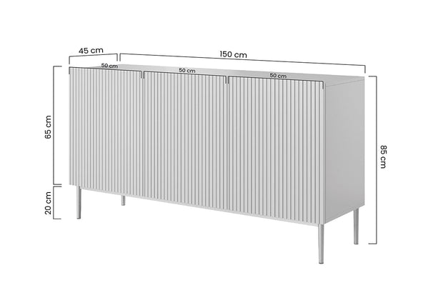 Bogart Credenza a 3 ante Nicole 150-3D Blu