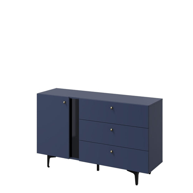 Lenart Credenza a 3 cassetti e 1 anta Colours Small CS 04 Opaco Blu