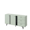 Lenart Credenza a 3 cassetti e 2 ante Colours Medium CS 02 Opaco Verde