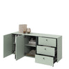 Lenart Credenza a 3 cassetti e 2 ante Colours Medium CS 02 Opaco Verde