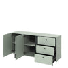 Lenart Credenza a 3 cassetti e 2 ante Colours Medium CS 02 Opaco Verde