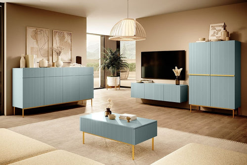 Bogart Credenza a 4 cassetti e 4 ante Nicole 200-4D4SZ Verde