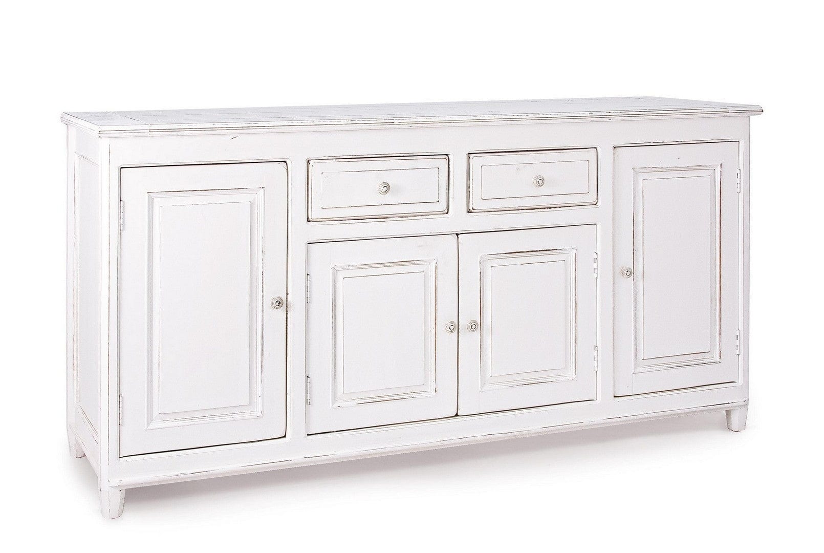 Bizzotto Credenza con 2 cassetti e 4 ante Colette Bianco