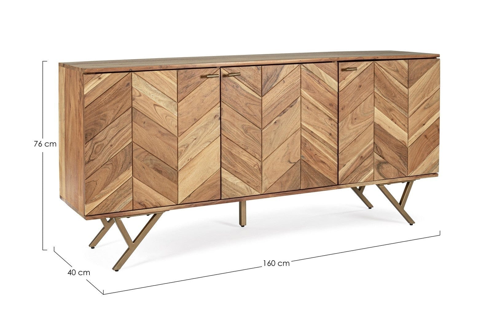 Bizzotto Credenza con 3 ante Raida Grande Naturale