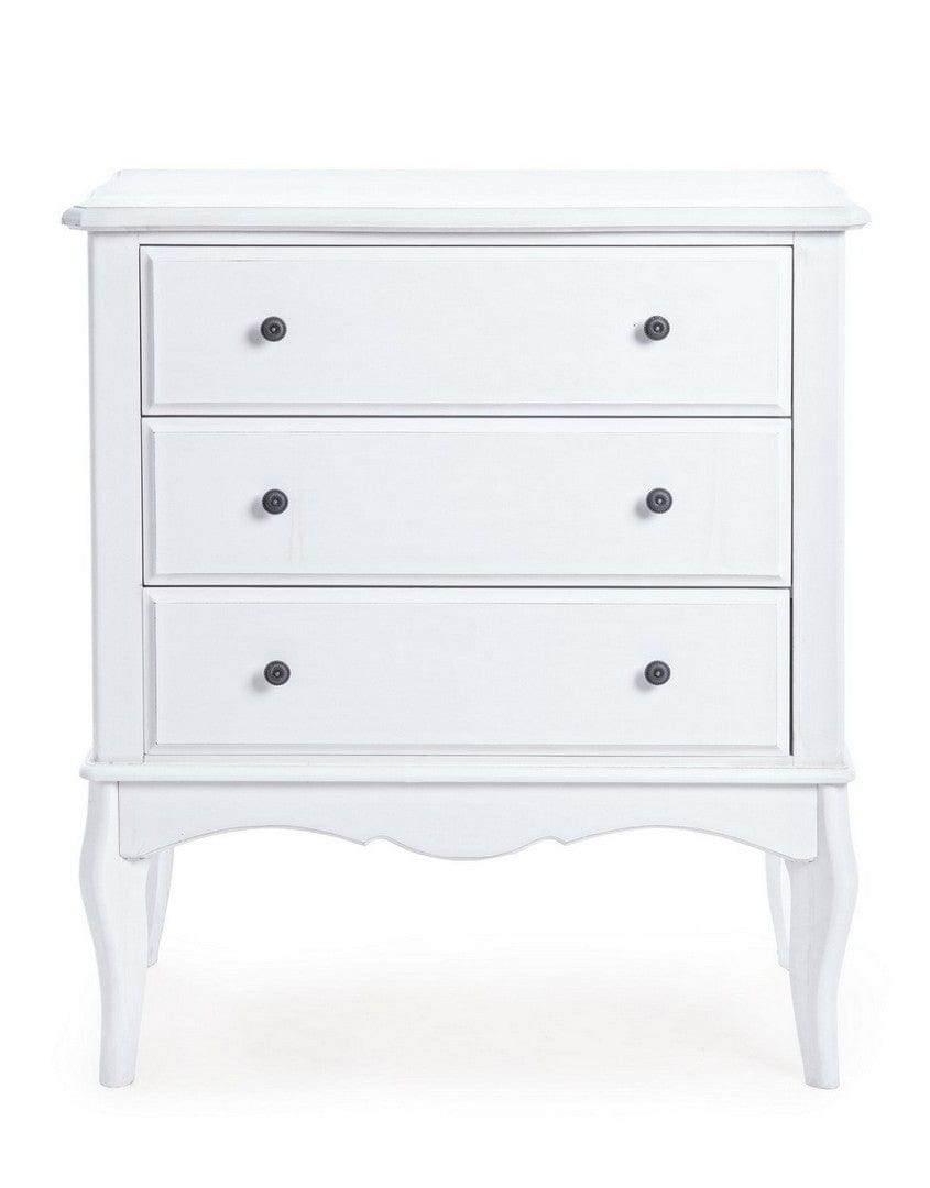 Bizzotto Credenza con 3 cassetti Daisy Bianco