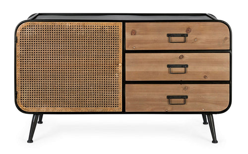 Bizzotto Credenza con 3 cassetti e 1 anta Elton Naturale