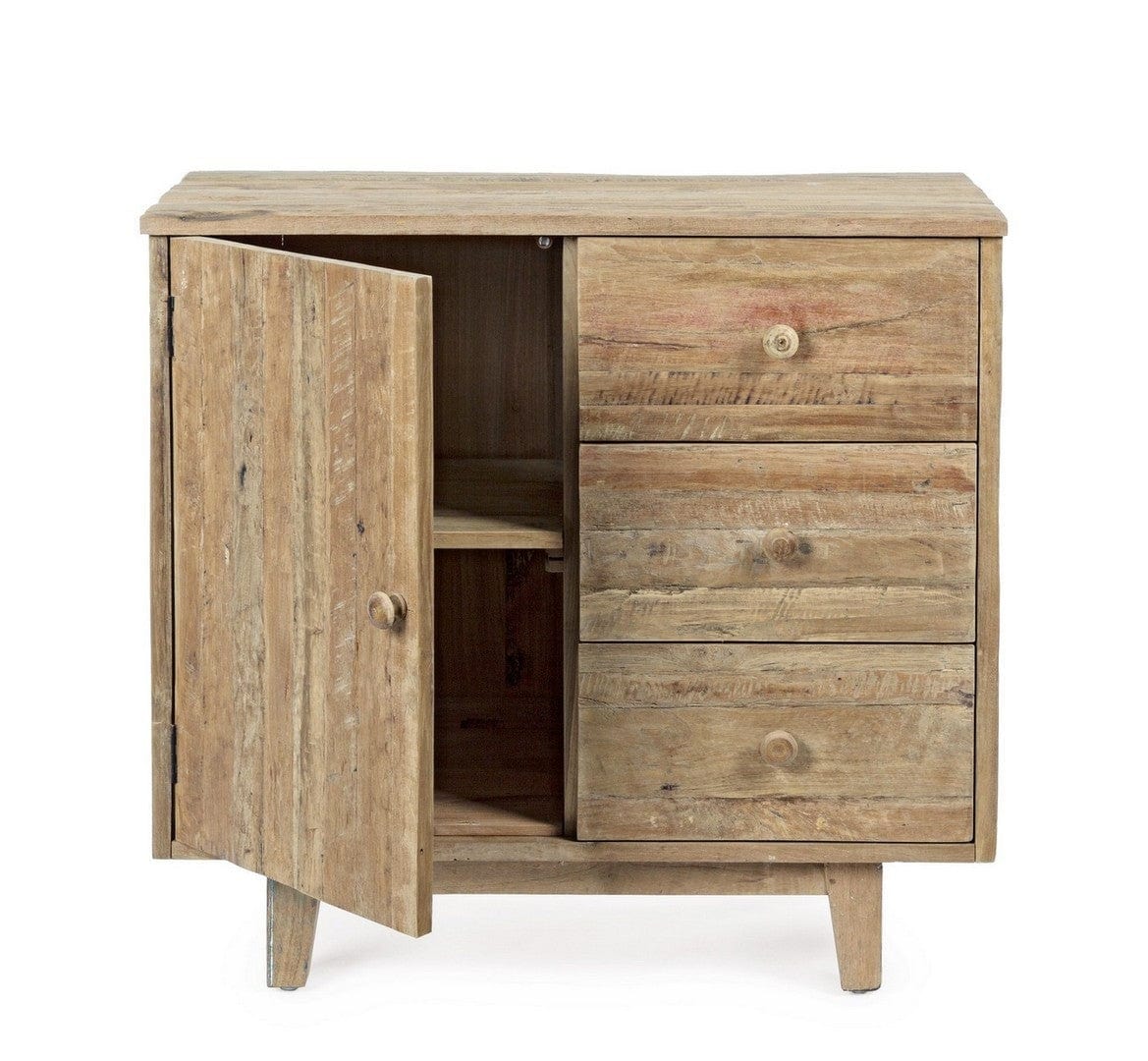 Bizzotto Credenza con 3 cassetti e 1 anta Rania Naturale