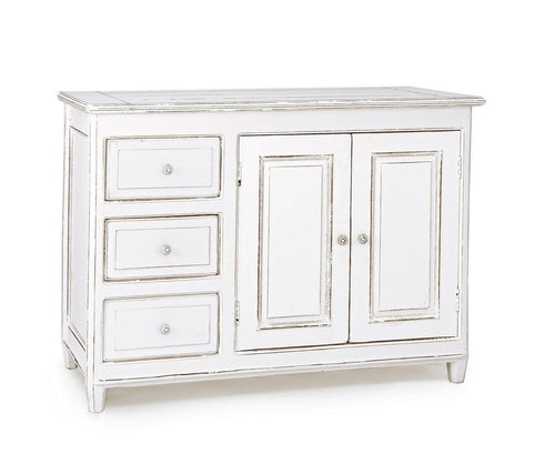 Bizzotto Credenza con 3 cassetti e 2 ante Colette Bianco