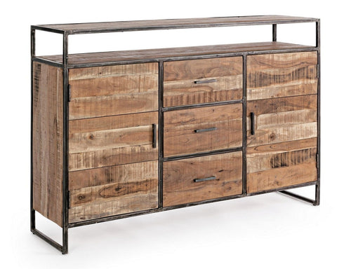 Bizzotto Credenza con 3 cassetti e 2 ante Elmer Naturale