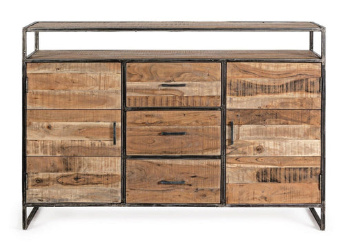 Bizzotto Credenza con 3 cassetti e 2 ante Elmer Naturale